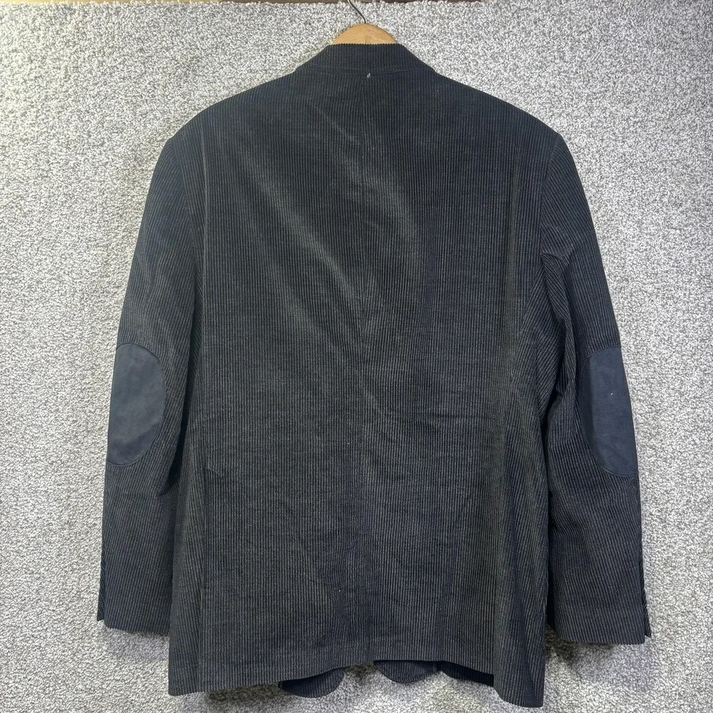 John Varvatos U.S.A. Blazer Mens 44R Gray Corduroy Two‎ Button Sport Coat Jacket